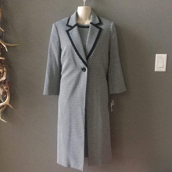 Kasper ivory black tank dress and jacket set - Picture 6 of 8